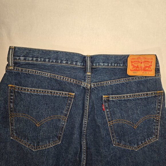 LEVI’S 505 Eclectic Grandpa Grunge Skater Denim Regular Fit Bermuda Men Size 36. - Picture 9 of 13